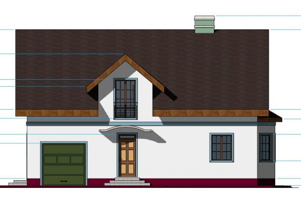 Готовый проект каркасного дома № 92/46. Фасады, планировки(анонс).