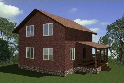Проект каркасного дома бесплатно с чертежами Лидер л-45.. Фасады, планировки(анонс).