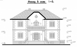 Готовый проект дома из кирпича  № 92/54. Вид 2.