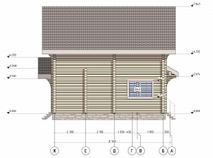  Проект дома 110 кв. м. 92/116. Фасад 2.
