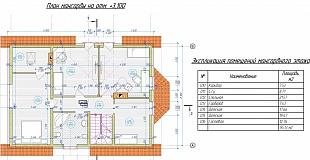 Готовый проект каркасного дома № 92/46. 2 этаж.