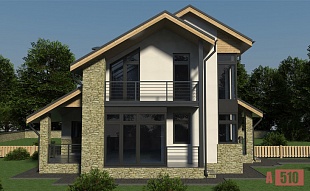 Проект дуплекса из газоблоков №91/д1. Вид 3.