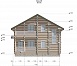 Бесплатный проект дома  из клееного бруса. Фасад 5.